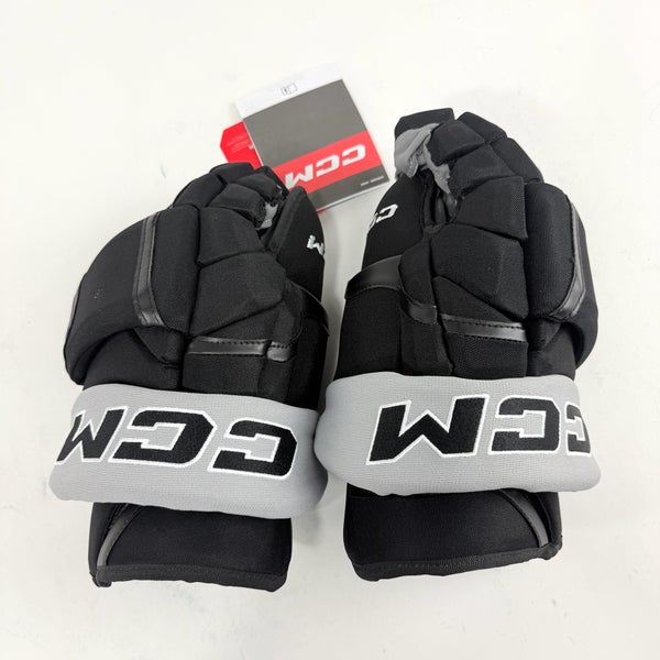 New Black and Grey CCM HG12 Gloves | LA KINGS | 14" - #191035035928