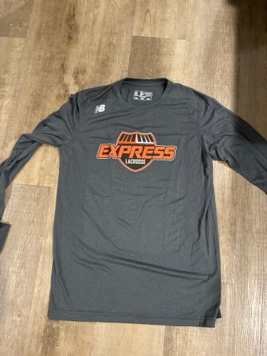 Express Lacrosse Gray Medium Boys New Balance Shirt (Used)