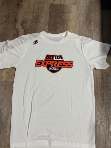White Express Lacrosse Medium Men's New Balance Shirt (Used)