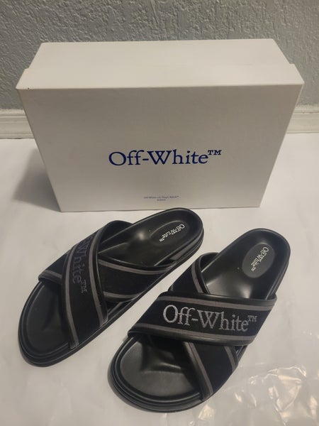 Off-White™ Cloud Criss Cross Canvas & Leather Slide Men's - Size 13