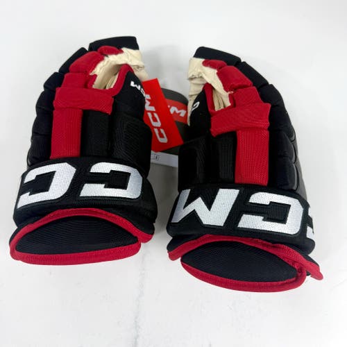 New Black and Red CCM HG97 Gloves | Chicago Blackhawks | 14" - #191035520493