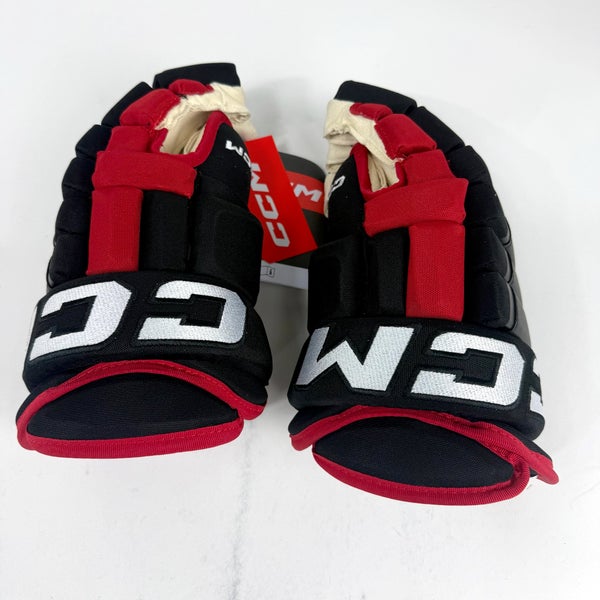 New Black and Red CCM HG97 Gloves | Chicago Blackhawks | 14" - #191035520493