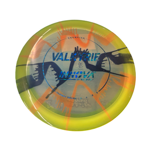 Used Innova CHAMP TIE DYE VALKYRIE Disc Golf Driver Yellow 10299-S000304516