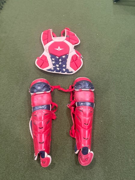 All Star System 7 Catcher's Set + Used All Star Catcher’s Mitt (Helmet size 7 - 7 1/2)