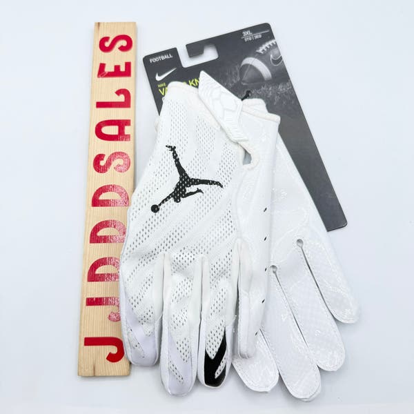 Nike Air Jordan NFL Vapor Knit Football Gloves White Black CK3017