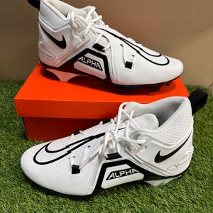 Nike Alpha Menace Pro 3 Football Cleats Men’s Size 12 White Black CT6649-100 NEW