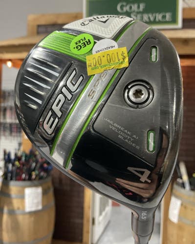 Callaway EPIC SPEED 16.5 #4 Fairway Wood 43" HZRDUS SMOKE Regular Flex RH USED