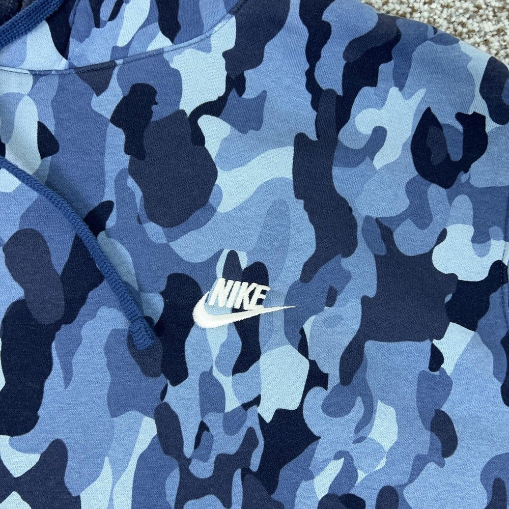 blue camo nike sweatshirt