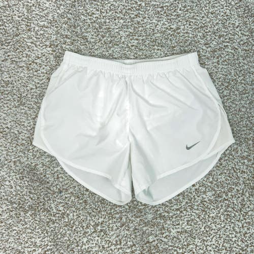 Nike Shorts Womens XS White Dri-FIT Lined Running Athletic Tempo Gym Sport