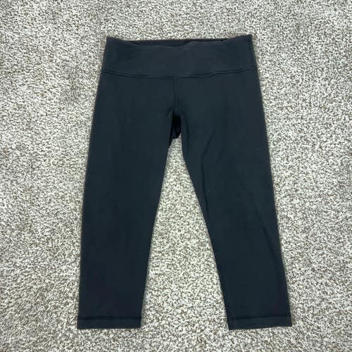 Lululemon Leggings Womens 10 Black Mid Rise Workout Yoga Gym Sports Pants