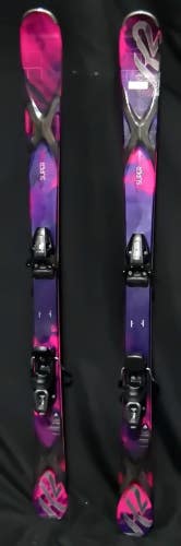 NEW K2 SUPERFREE SKIS SIZE 146 CM WITH BINDINGS