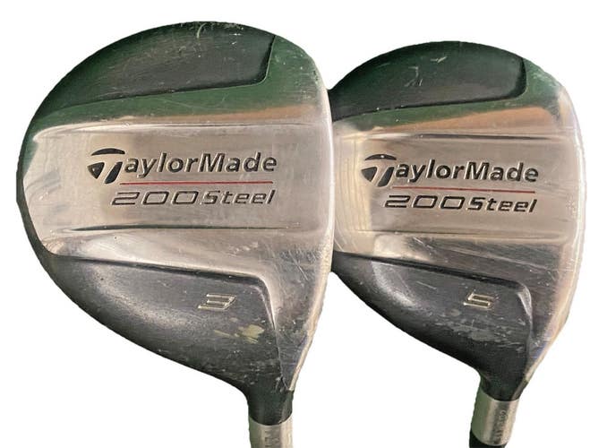 TaylorMade 200 Steel Wood Set 3w, 5w RH Men's R-80 Regular Graphite New Grips