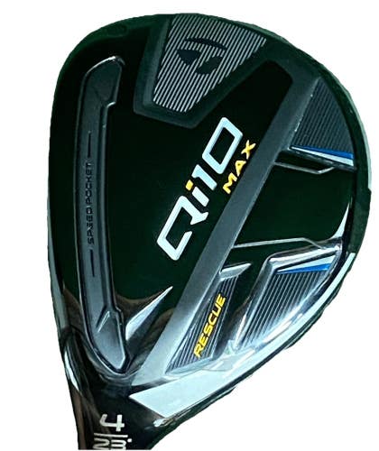 Taylormade Qi10 Max Rescue 4 Hybrid 23* Club Head Only Mint Lefty Component LH