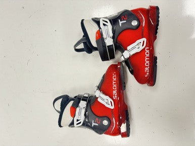 Used Salomon T2 Boys DH Ski Boot Red 185 MP - Y12 11860-S000302988