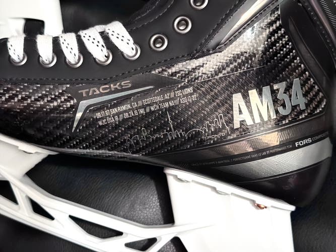 Auston Matthews Pro Stock CCM Tacks XF Pro Hockey Skates Size 9.25 Regular Width No Steel