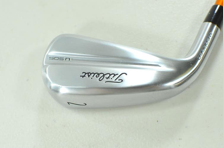 LEFT HANDED Titleist U505 Utility 2025 #2 Driving Iron X-Stiff Tour AD #208546