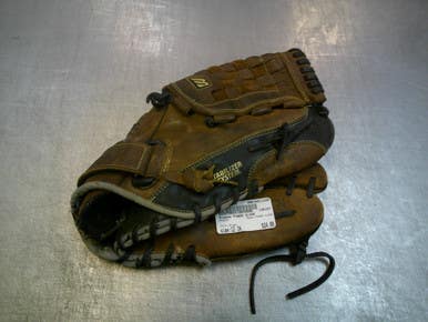 Used Mizuno POWER CLOSE BB/SB Glove RH Throw Brown 12" 11339-S000197705