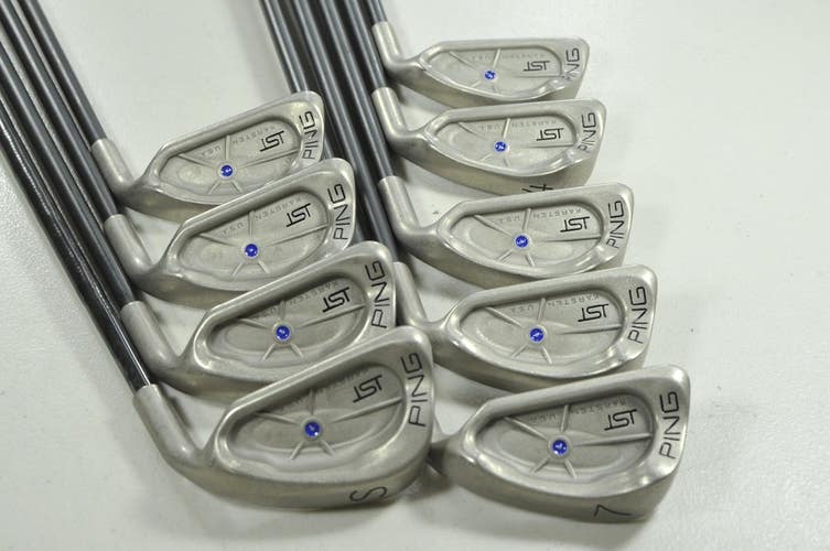 Ping ISI Nickel 3-W,SW Iron Set Senior Flex Blue Dot Right U44 Graphite # 208516