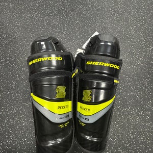Used Sher-wood REKKER LEGEND 4 Senior Shin Guards Black 16" 11849-S000035263