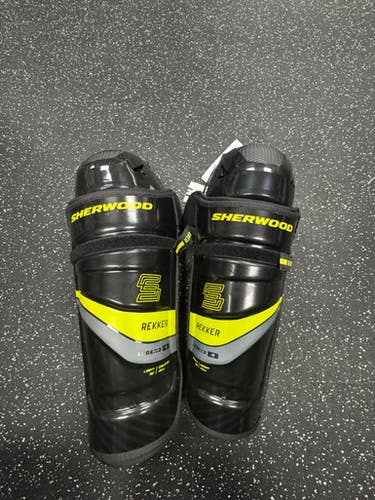 Used Sher-wood REKKER LEGEND 4 Senior Shin Guards Black 16" 11849-S000035263