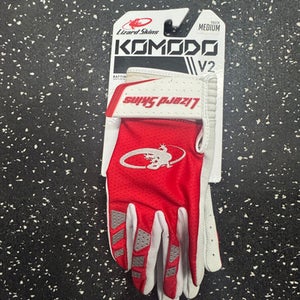 Used Lizard Skins BB/SB Batting Gloves Red MD 11849-S000035327