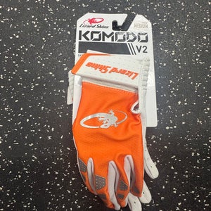 Used Lizard Skins BB/SB Batting Gloves Orange MD 11849-S000035330