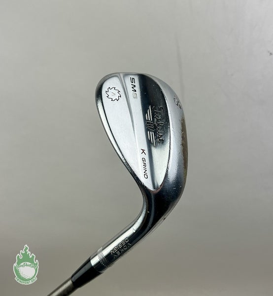 Used RH Titleist Vokey SM6 K Grind Wedge 60*-12 Stiff Flex Steelfiber Golf Club