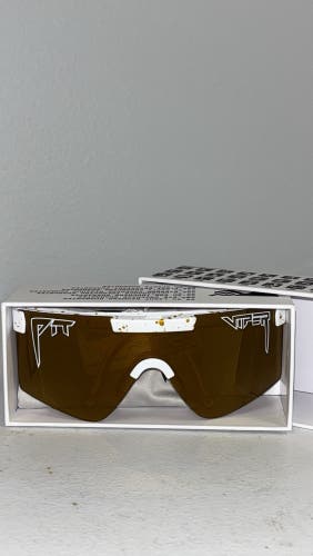 Pit Viper Polarized “The Bel Air Original” Adult Sunglasses White/Gold