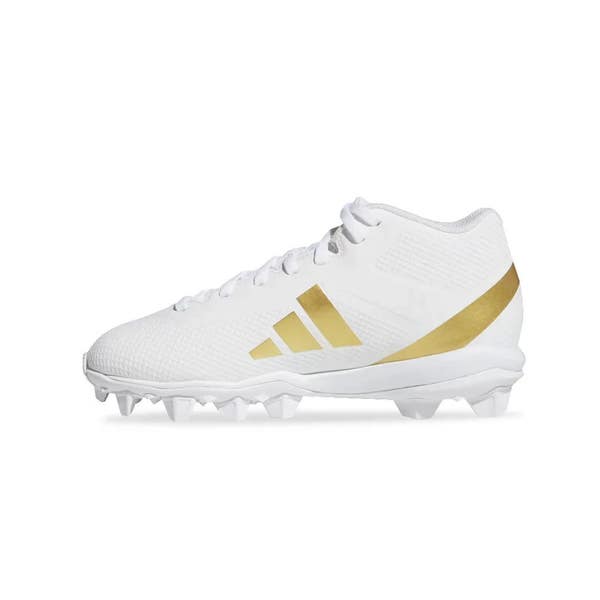 Adidas Men\'s 12 Adizero Impact.2 MD‎ Football Cleats White Gold IF5106 NEW Adidas Adizero Impact.2 MD Football Cleats Men\ main image 3