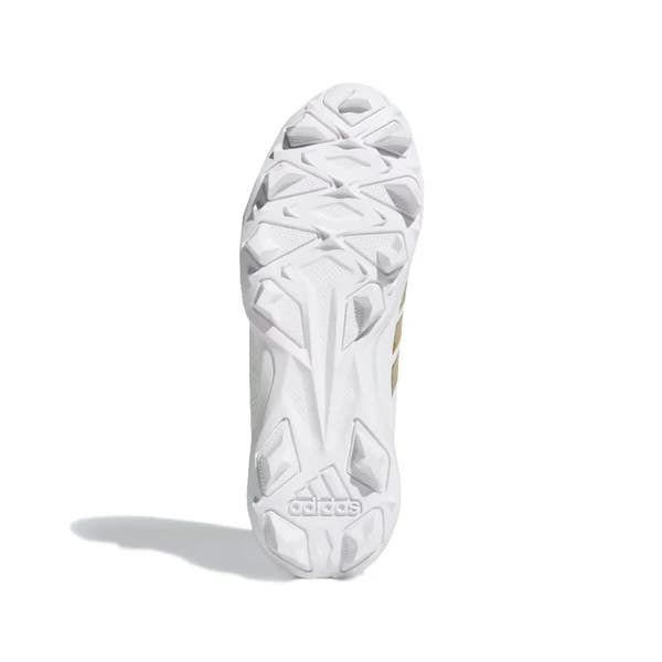 Adidas Men\'s 12 Adizero Impact.2 MD‎ Football Cleats White Gold IF5106 NEW Adidas Adizero Impact.2 MD Football Cleats Men\ main image 4