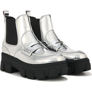 Circus NY by Sam Edelman Dia Boots Women's 8 Silver Lug Sole Chelsea LION1029