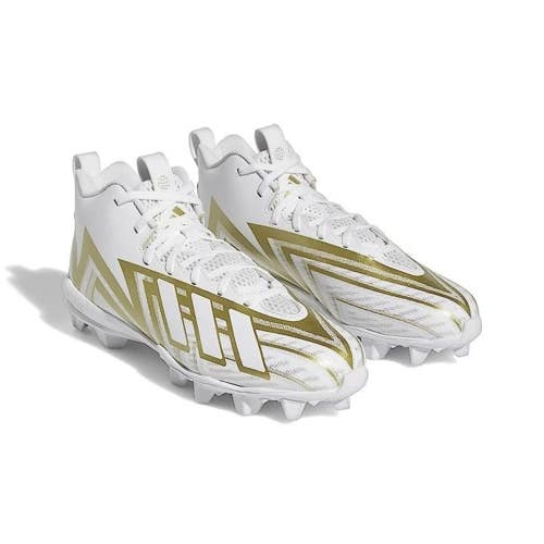 Adidas Freak Spark MD 23 HP7711 Men's White Gold Metallic Football Cleats ZAP701