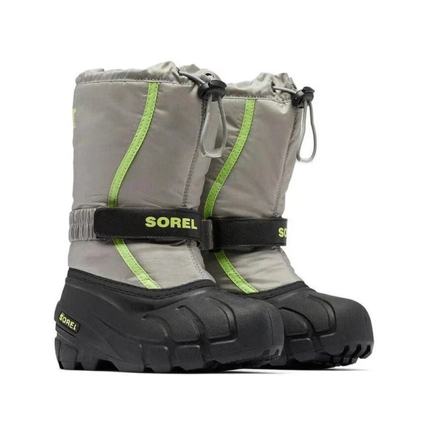 Sorel Flurry 1855252-062 Kids US 10 Gray Waterproof Insulated Snow Boots RHS6617