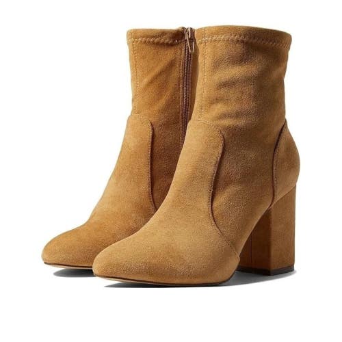 Madden Girl Rangerr Boots Women's 8.5 Tan Micro Leather Side Zip Bootie RHS6720