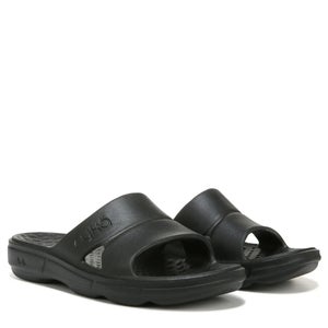 Ryka Restore Sandals Women's US 6 Black Round Toe Comfort Slip-On Slide RHS6839