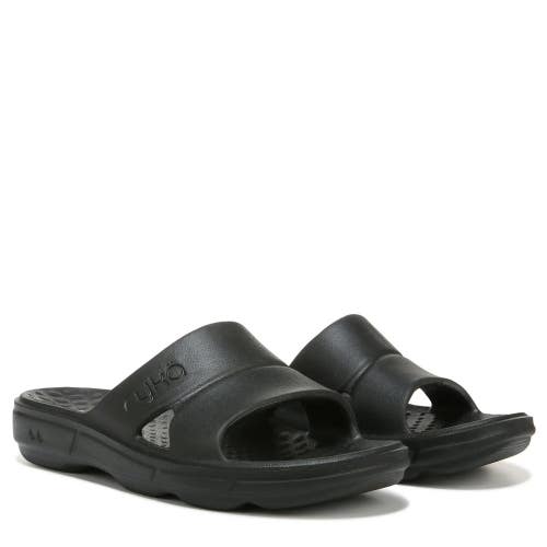 Ryka Restore Sandals Women's US 6 Black Round Toe Comfort Slip-On Slide RHS6839