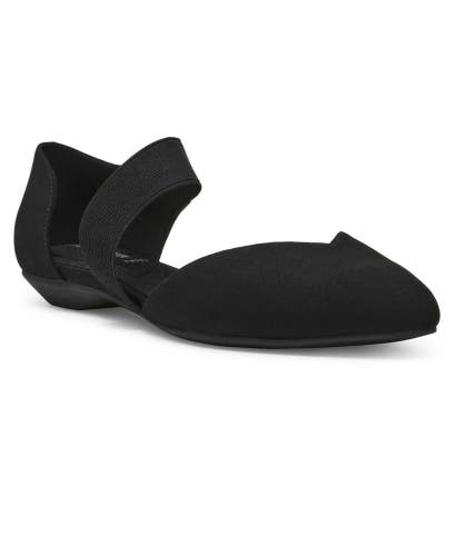 Anne Klein Obila OBIL01F9 Flats Women's US 7.5 Black Pointed Toe D'Orsay RHS6710