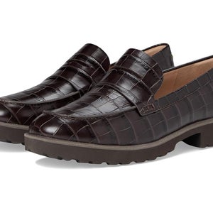 Cole Haan Geneva Loafer Women's 8 Dark Chocolate Leather Slip On Shoes RHS6705