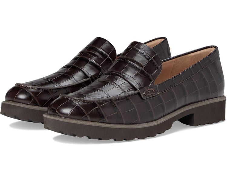 Cole Haan Geneva Loafer Women's 8 Dark Chocolate Leather Slip On Shoes RHS6705