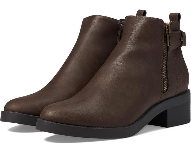 LifeStride Bonus Boots Women's 8.5 Chestnut Round Toe Block Heel Bootie RHS6699