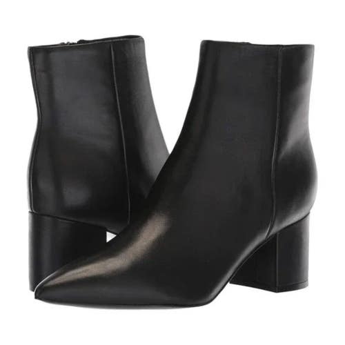 Marc Fisher Jarli Boots Women's 9 Black Leather Pointed Toe Ankle Bootie RHS6707
