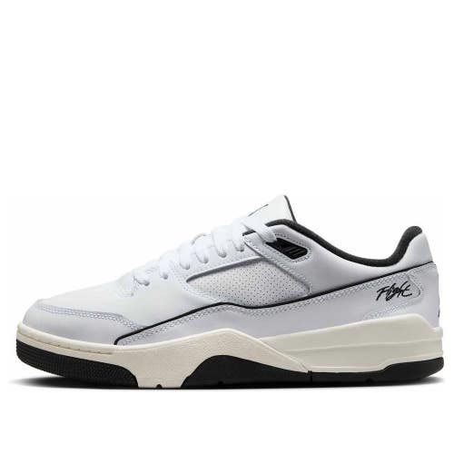 Jordan Flight Court HF3255-100 Men's US 12 White Black Lifestyle Shoes RHS6636