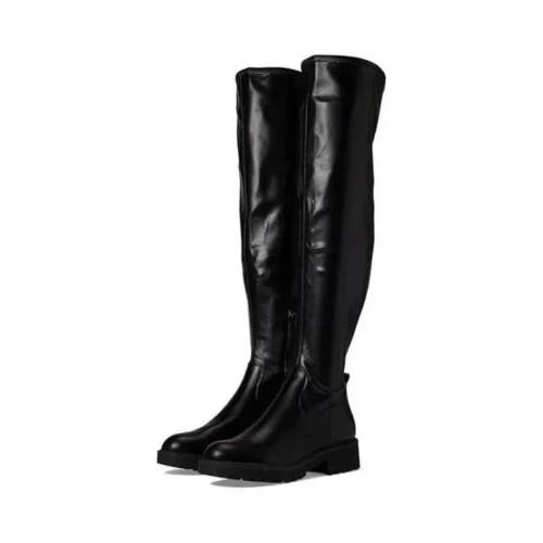 GBG Los Angeles Salesa Men's 7.5 Black Block Heel Knee High Riding Boots RHS6446