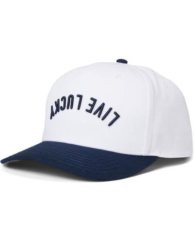 Black Clover - Live Lucky Upside Down Luck 2 Unisex White Snapback Cap RED1383