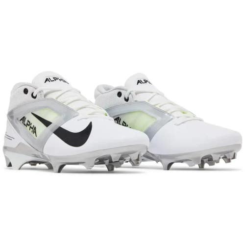 Nike Alpha Menace 4 Pro FD7037-100 Mens 10 White Photon Football Cleats RHS6568