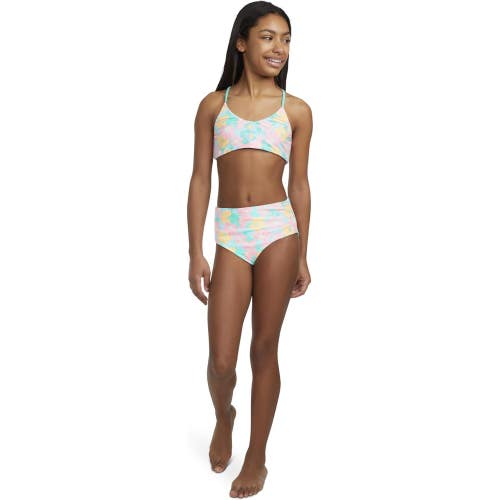 Hurley Bikini Set Girls 14 Multi Floral Reversible High Waisted Swimwear RED1400