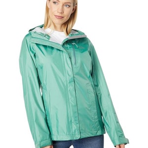 L.L.Bean Trail Model Rain Jacket Women's XS REG Clover Full Zip Hooded RED1099