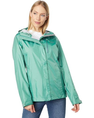 L.L.Bean Trail Model Rain Jacket Women's XS REG Clover Full Zip Hooded RED1099