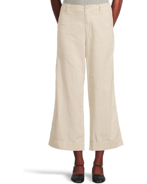 Michael Stars Geraldine Pants Women Medium Windchime Linen Blend Cropped RED1304