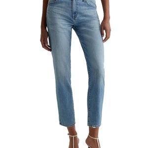 AG Ex-Boyfriend Jeans Women's 28 Aries Destructed Denim Straight Leg RED1243